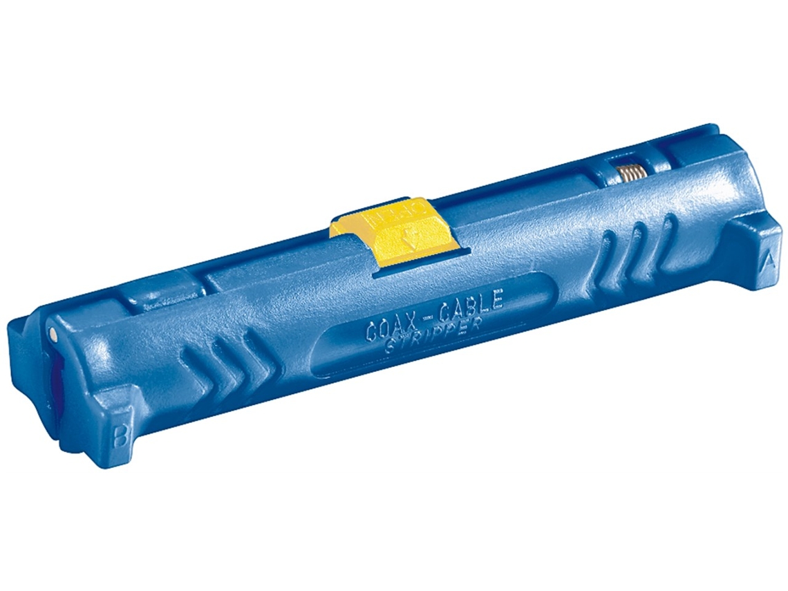 Herramienta Pelacables Coaxial con Muelle de Apertura y Lengüeta FIXPOINT