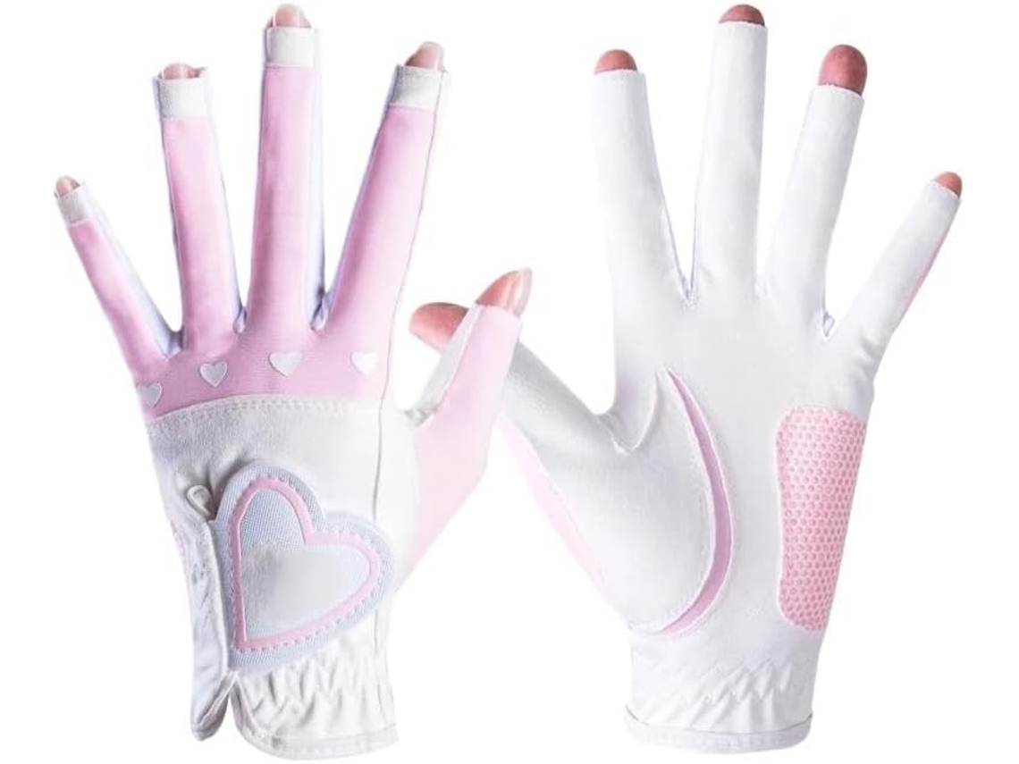 Guantes de golf para mujer, antideslizantes, con diseño de retazos, resistentes al sol, sin marca.