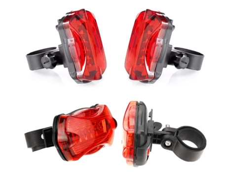 Luz trasera de bicicleta 4 piezas Luz trasera de bicicleta Led Luz trasera de bicicleta impermeable Luz trasera súper brillante - ENZONS negros