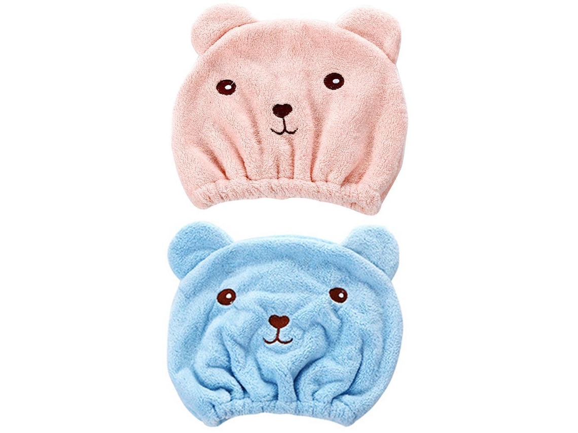 2pcs Gorro Secador De Pelo Super Absorbente Secado Rápido Manta Secadora De Pelo Gorro Secador Bonito