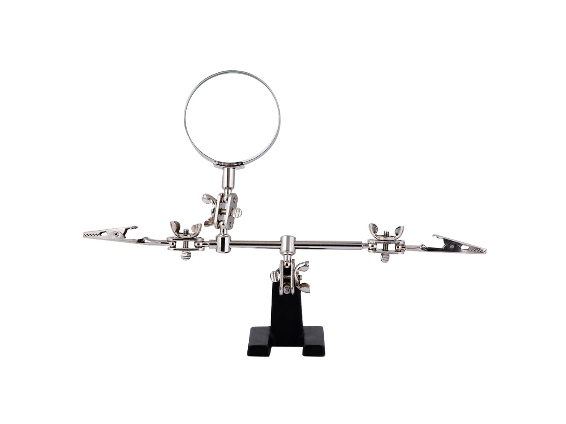 Soporte De Soldadura Con Lupa De Mano Multifuncional De Metal 5x 60mm Con Clip