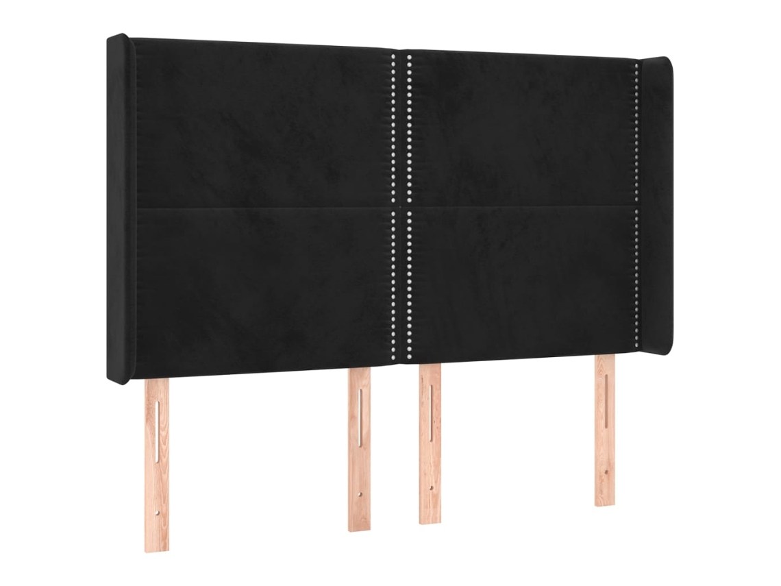 Cabecero VIDAXL Negro Terciopelo (147x16x118/128 cm)