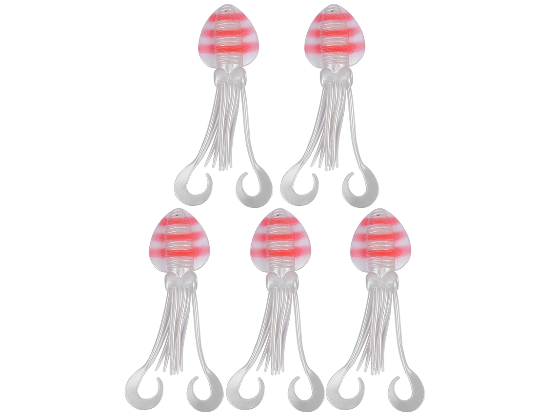 5 Pcs/set Señuelo De Pesca Artificial De Plástico Suave De Calamar Realista Al Aire Libre (s)