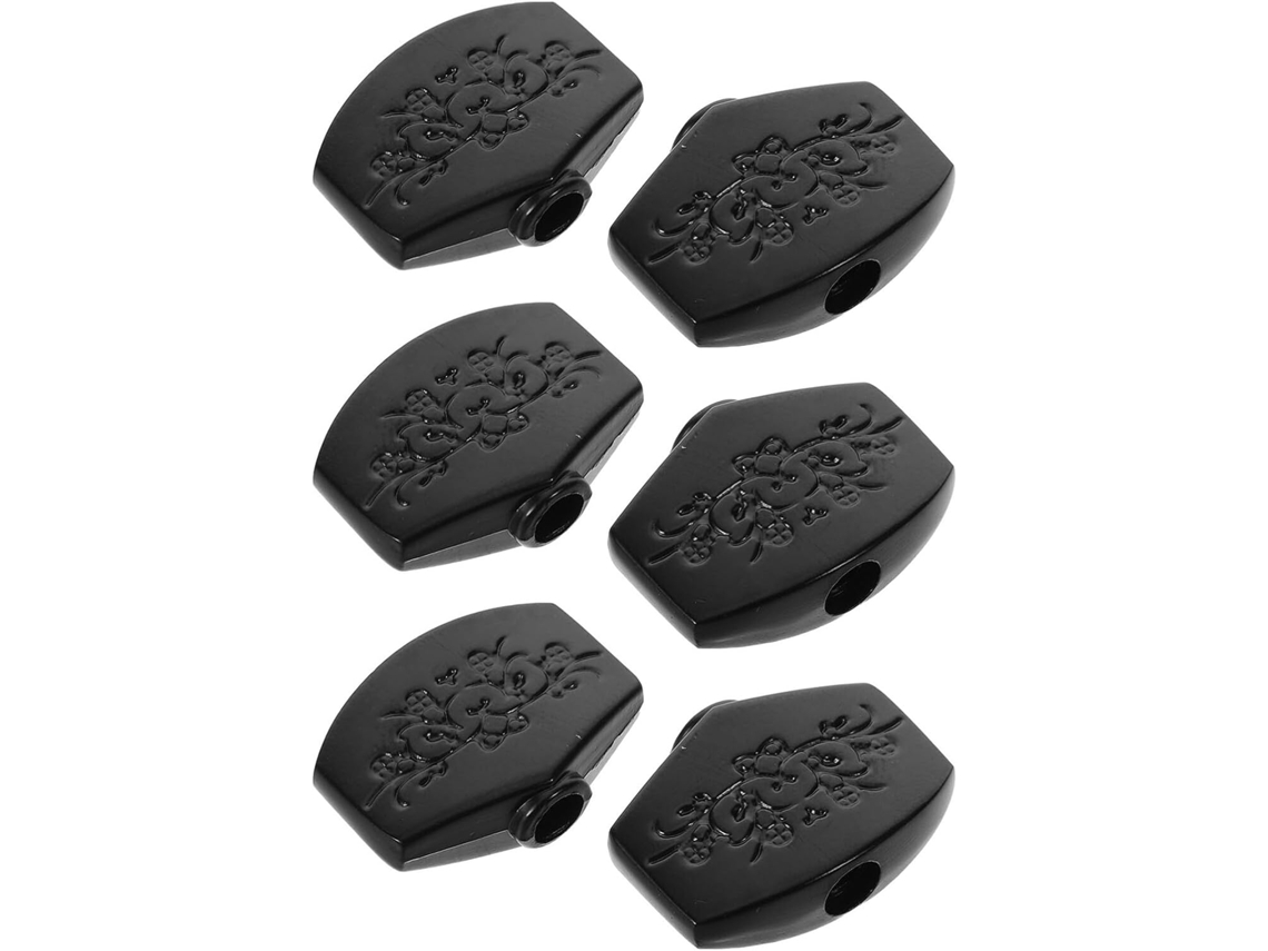 Juego De 6 Clavijas De Afinación De Metal Negro Para Guitarras Folk Y Electroacústicas.