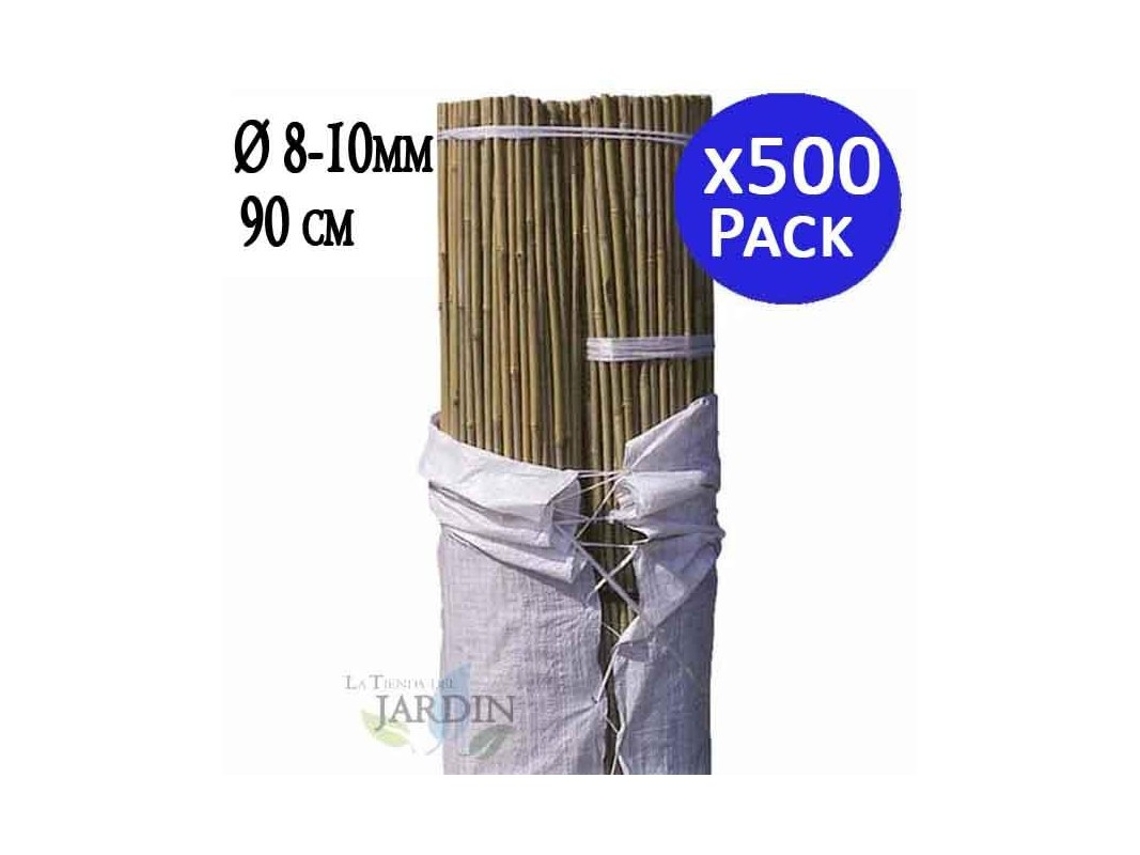 Tutor de Bambu Natural 90 Cm 6-10 Mm Pack 500 Varillas de Bambu Ecologicas para Sujetar Arboles Plantas Y Hortalizas SUINGA