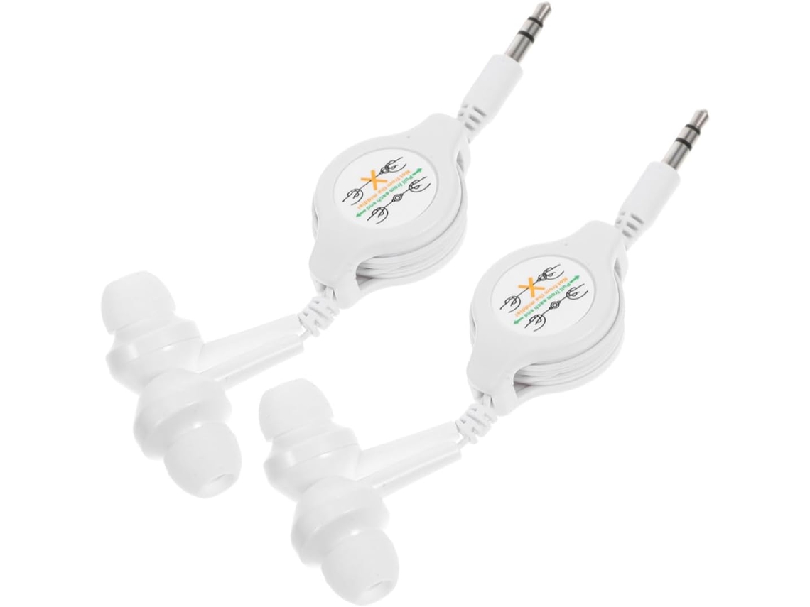 Auriculares retráctiles de dos piezas con cable y cancelación de ruido ajustable. Gokoco, portátiles, cómodos y ligeros.