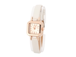 Elegante Reloj De Pulsera Para Mujer Con Correa De Pu, Movimiento De Cuarzo Analógico, Duradero, Blanco.