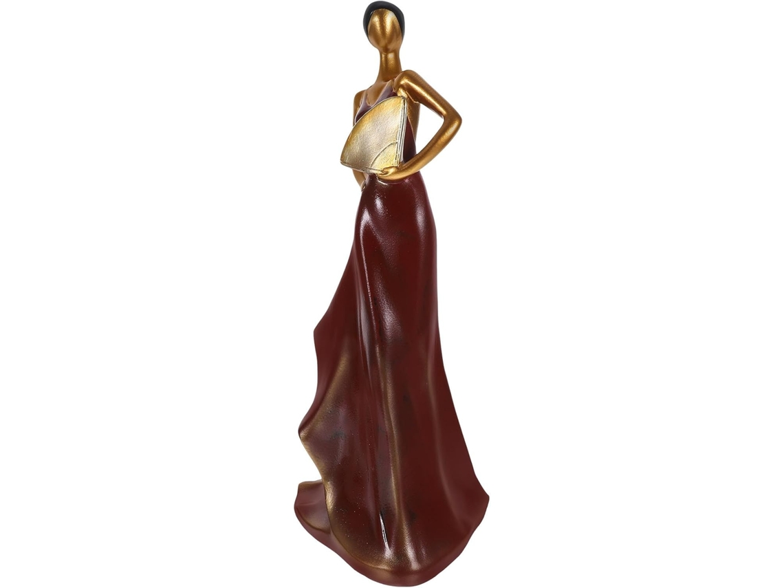 Botellero De Resina Roja Con Forma De Mujer Elegante De Curvas Únicas, Decorativo, Fácil De