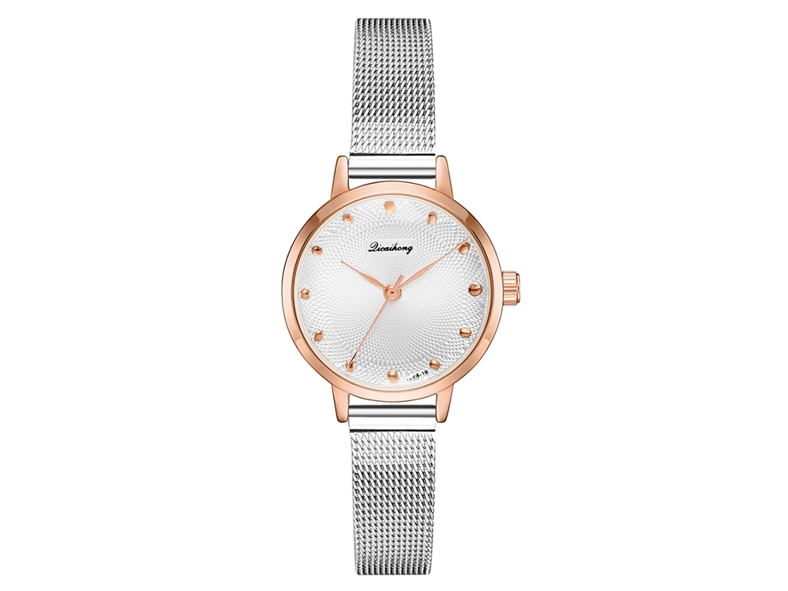Reloj De Pulsera De Cuarzo Para Mujer, Sencillo Y Elegante, Para Uso Diario, Blanco.