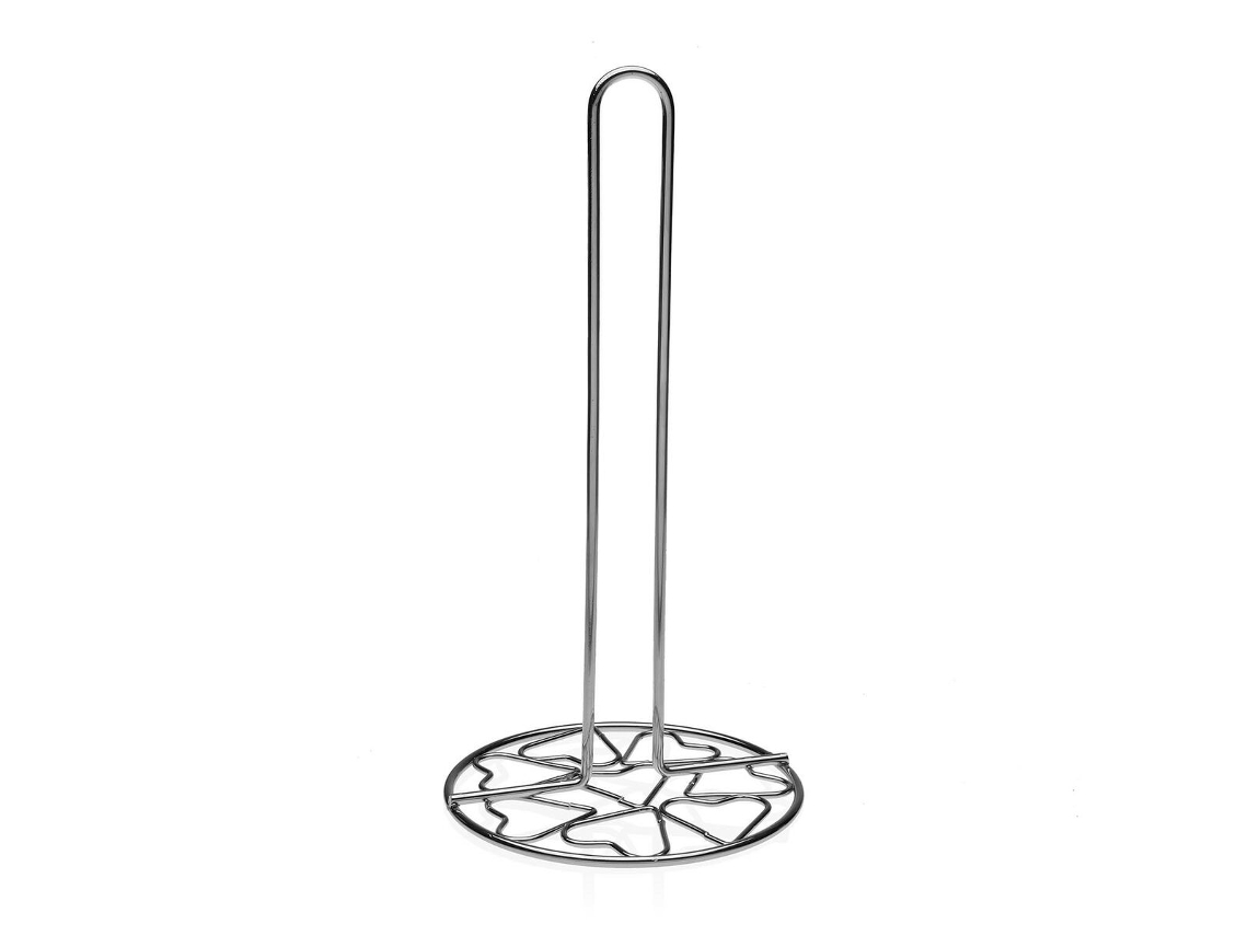 Portarrollo De Papel De Cocina Versa Corazones Metal Acero (15 X 29 X 15 Cm)
