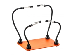 Soporte magnético para soldadura de tercera mano con 4 brazos ajustables, 201 x 140 x 3 mm, acero resistente
