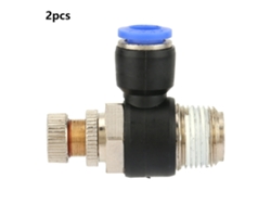 2 Unidades Sl8-04 Regulador De Flujo De Aire Conector Neumático De Tubo De Conexión Rápida