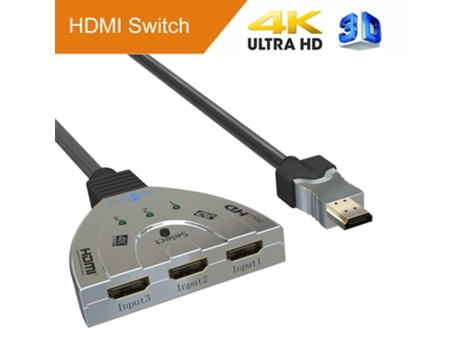 Conmutador Goronya HDMI 3x1 4k 3D
