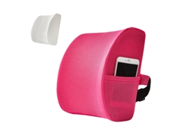 Almofada De Apoio Lombar Eifson Com Alça Ajustável, Em Tela (vermelho Rosado)