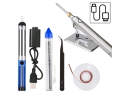 Juego de pistola para soldar inalámbrico USB recargable soldador Mini batería portátil soldador con herramientas de soldadura USB plata