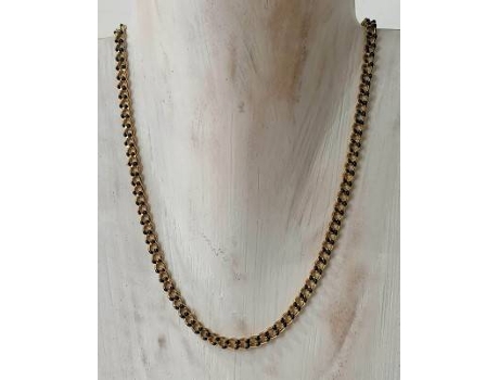 Collar NOLA BY BIJUSOL esmaltado negro (Acero Inoxidable - Dorado - 40 cm )