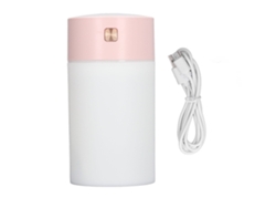 Minihumidificador portátil de escritorio de 300 ml con luz colorida para el hogar, la oficina y los viajes.