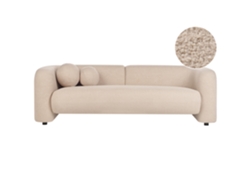 Sofá de 3 plazas BELIANI Leiren de Bouclé Beige 224x87x68
