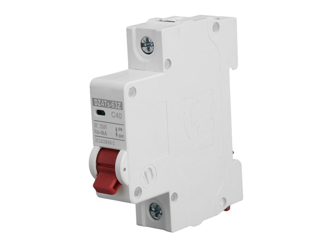 2026velora-circuito disyuntor 1p Cc MCB 40a montado en riel DIN Interruptor de protección 6000a