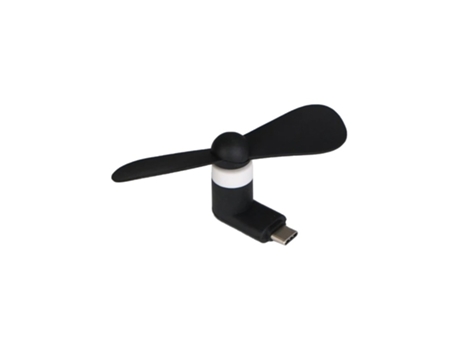 Mini ventilador portátil USB tipo C negro GOEIK BY PC GO
