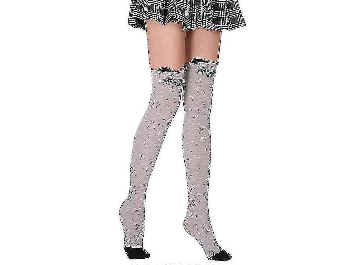 Calcetines suaves de lana coral hasta la rodilla, ideales para el invierno, para niñas y mujeres. Calcetines de rayas con estampados de animales, pelusas y dibujos animados.