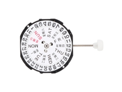 Mecanismo de reloj de cuarzo SL28 con tres agujas y doble calendario para reparación.