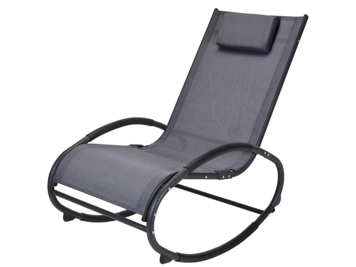 Mecedora metal txt gris oscuro