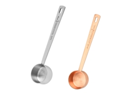 Juego de 2 cucharas medidoras de café de acero inoxidable (15 ml) RNEMITERY