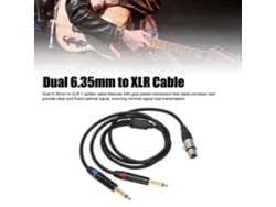 Cable Doble De 6,35 Mm Macho A Xlr Hembra Con Conectores Chapados En Oro, Chapado En Oro De 24 Quilates, Adaptador Divisor En Y, 1 M/3,3 Pies
