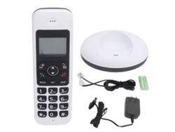 Teléfono Inalámbrico Con Identificador De Llamadas, Bloqueo De Llamadas, Altavoz Y Pantalla Iluminada, Botones Grandes Para Personas Mayores, Enchufe Estadounidense, Blanco.