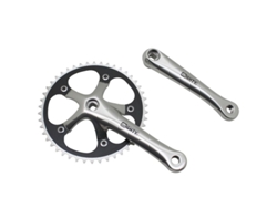 Platos y bielas de aluminio para carretera P2R Fixie 3.30 165 mm 46D. (Fixie - Singlespeed) Diam. 130 mm