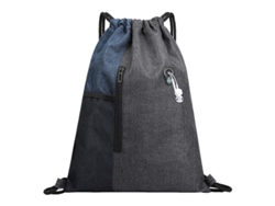 Mochila De Cordón Linjou Impermeable Para Hombre Mujer, Mochila Deportiva Gym, Azul Marino