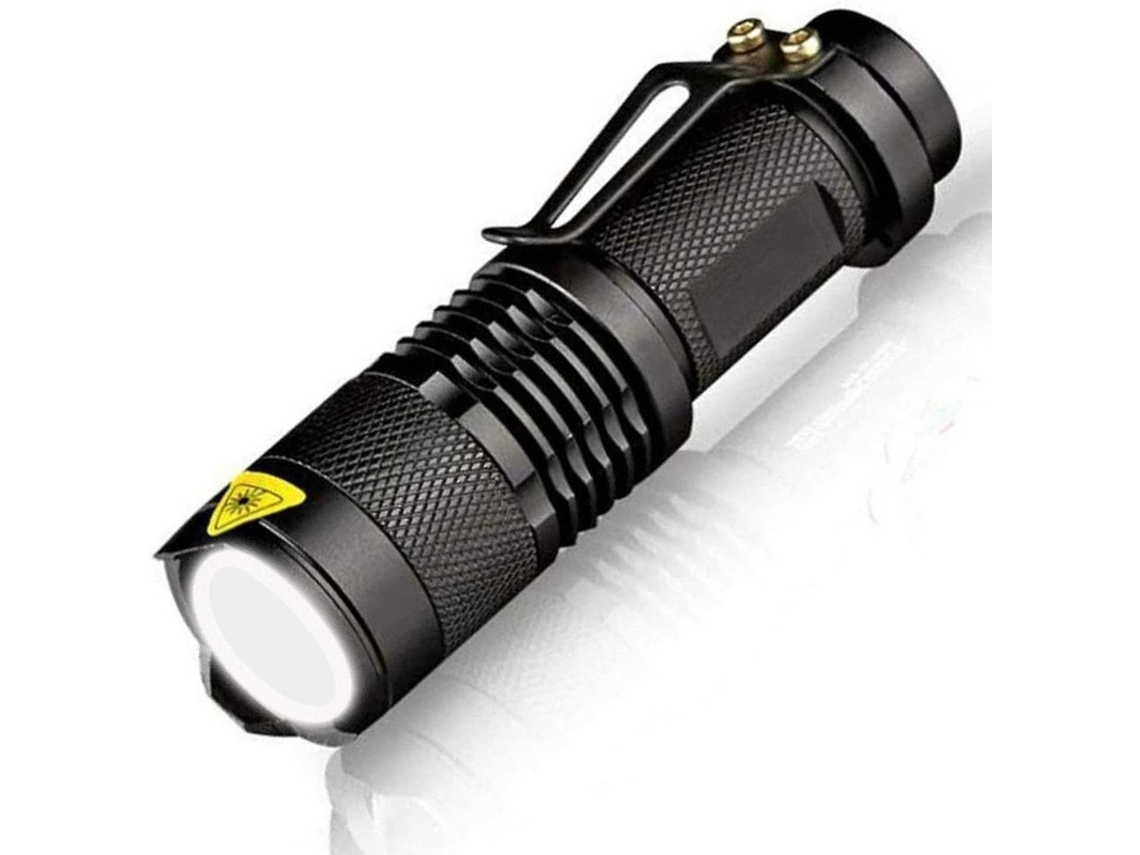 Linterna Led De Bolsillo Antorcha Pequeña Súper Brillante De Alta Potencia Para Acampar, Pescar, Caminar, Yizhood (negro)