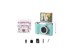 Pantalla articulada de alta definición para cámaras digitales de 32 GB + lector de tarjetas + 2 adaptadores + caja de regalo YUNZII (verde)