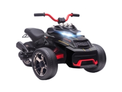 Quad Eléctrico Infantil 12v 3 Ruedas 2 Motores Mp3 3-5km/h Negro