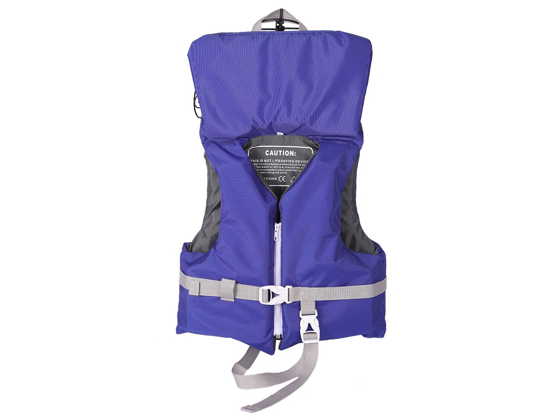 Chaleco salvavidas infantil azul, talla L, para natación y kayak. Flotabilidad segura para niños.