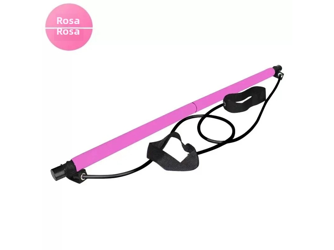 Barra de Pilates ajustable, ideal para entrenamientos en casa y yoga. Mdug (rosa)