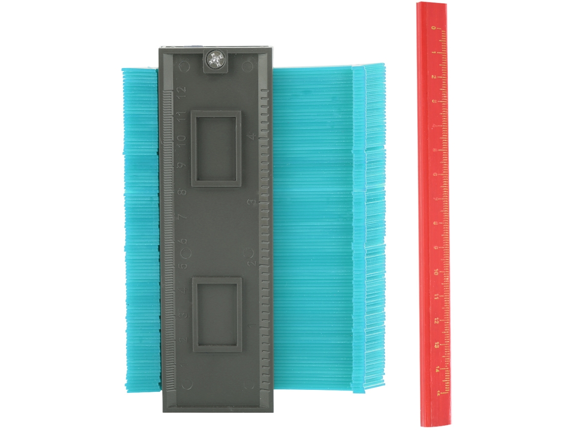 Régua De Contorno Abs Para Medição De Madeira Laminado Azulejos Forma De Borda Verde