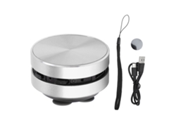 Altavoz Bluetooth Portátil De Conducción Ósea Con Estéreo Y Graves Potentes, Con Ventosa, Color Plata.