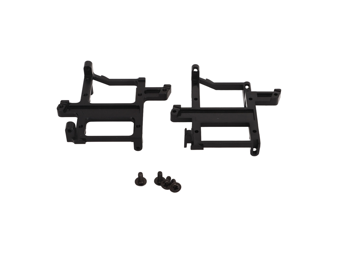 Ymsl Soporte De Servo De Caja De Engranajes Para Coche Rc, Montura De Servo De Aleación De Aluminio Para Vehículo Todo Terreno Rc Negro Hxl