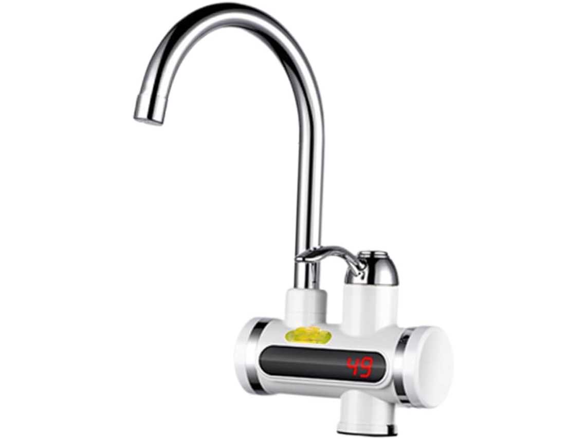 Grifo Mezclador Para Fregadero De Cocina Con Pantalla Digital Led Y Calentador De Agua.