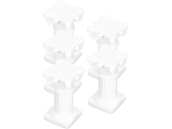 Columna Romana Resina Blanca Elegante Decoración Micropaisaje Diseño Delicadamente Tallado Bodas Crear