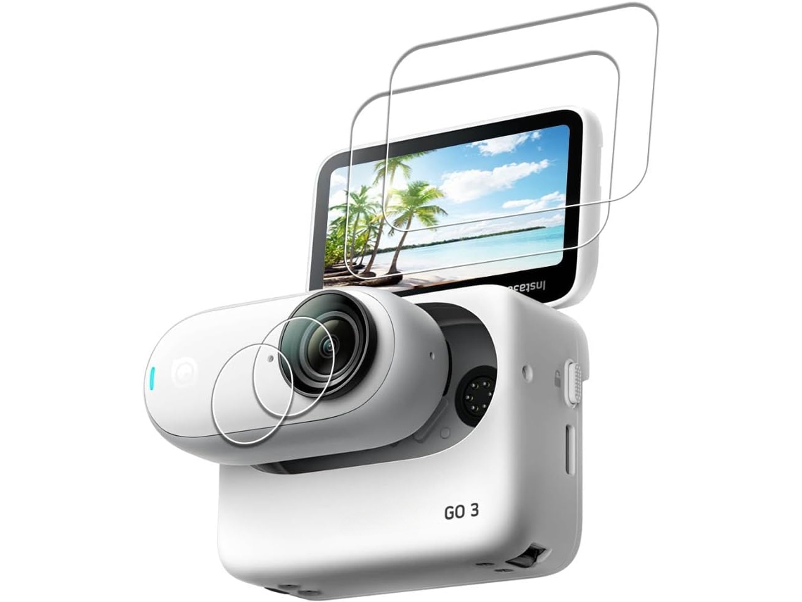 Protector de pantalla para cámara Insta360 Go 3, cristal templado (paquete de 2)