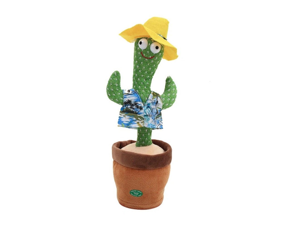 Peluche Interactivo Cactus Bailando Arzopa | Hawái | Repetir Escucha | 120 Canciones