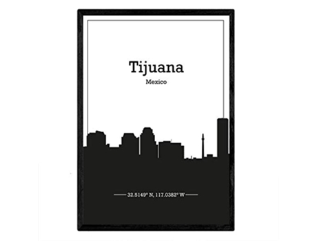 Poster NACNIC Mapa de Tijuana Mexico (A3)
