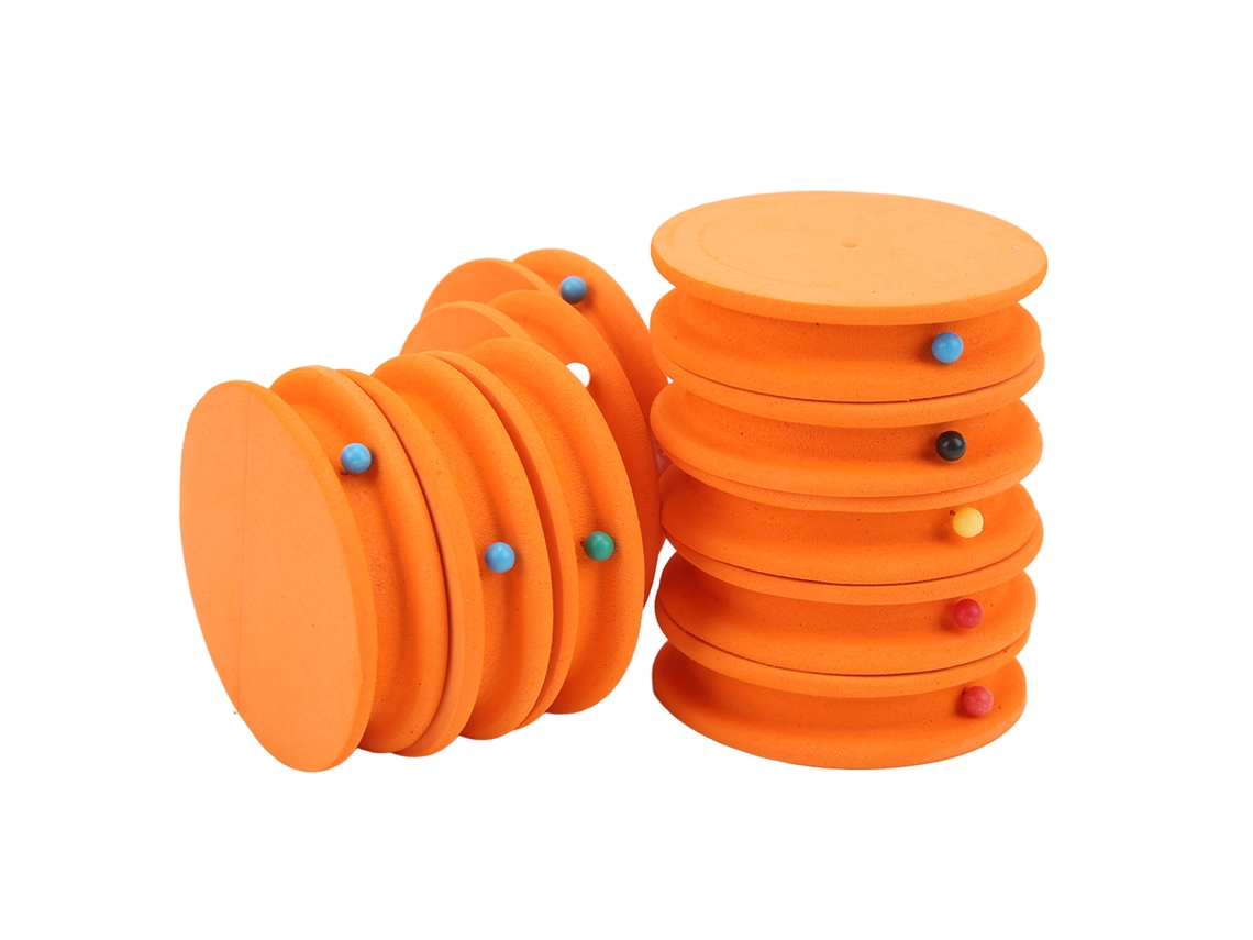 10 Carretes De Pesca De Espuma Eva Multiusos Con Placa Para Enrollar La Línea De Pesca, Color Naranja.
