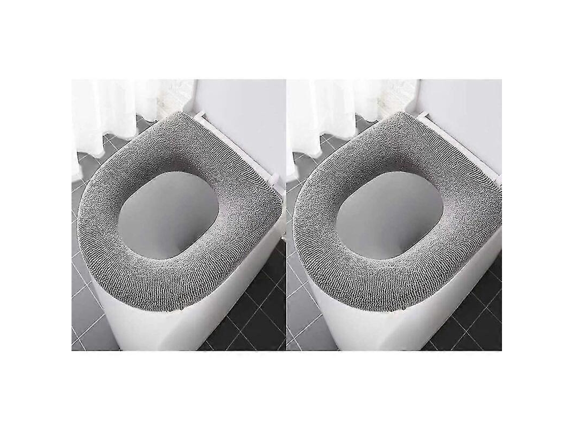 2 Fundas De Asiento De Inodoro Calefactores Lavables Universal Suaves Y Cómodos Para Baño Talla Universal