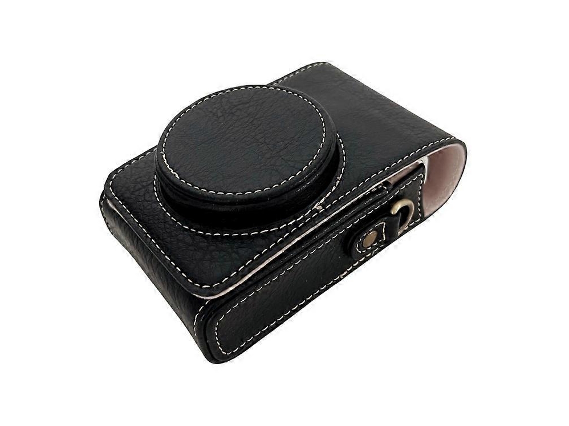 Bolsa protectora de piel sintética para cámara con correa para el hombro compatible con Ricoh GR III/GR II Facpoet