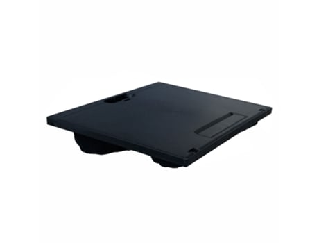 Almohadilla para computadora portátil de tela de felpa-plástico ajustable negra IVOL