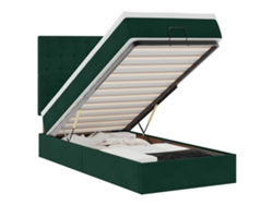 Maison Exclusive - Estructura Cama Otomana Colchones Terciopelo Verde Oscuro